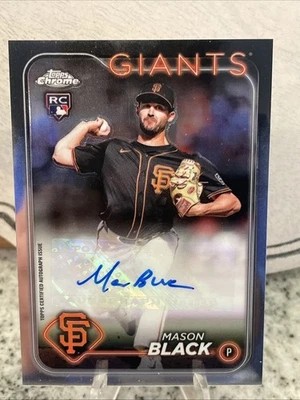 MASON BLACK 2024 Topps Chrome Update Rookie RC Autograph Auto #AC-MB SF Giants - Image 1 of 2