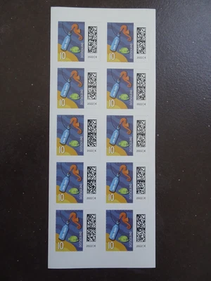 Frankaturware: 10 Briefmarken je 10 Cent, selbstklebend, Flaschenpost - Bild 1 von 2