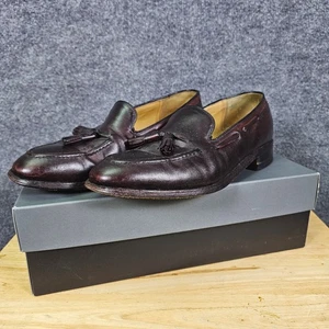 Johnston Murphy Black Deerfield II Tassel Dress Shoes Men's Size 8.5 Wooden Heel - Picture 1 of 14