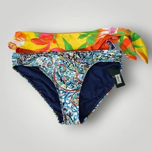 Pacchetto 12 paisley e bikini floreale tropicale Lauren Ralph Lauren fondo nuoto nuovo - Foto 1 di 14