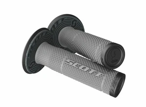 SCOTT SX2 Diamond Pattern Dual Density 7/8" Dirt Bike MX Grips Grey/Black - Picture 1 of 1