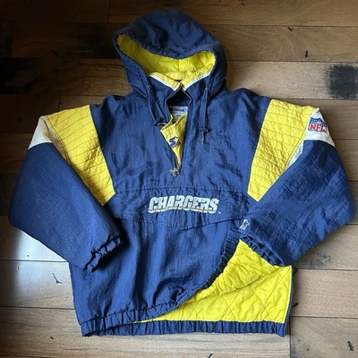 Jaqueta Masculina Vintage San Diego Chargers NFL Pro Line Starter Puffer Capacete MÉDIO - Imagem 1 de 4