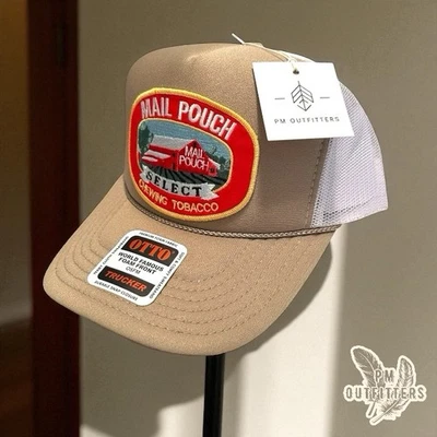 Parche de tabaco bolsa de correo vintage en espuma Otto cuerda delantera sombrero de camionero Foto 1 de 4