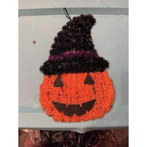 Oropel de calabaza decoración de pared de Halloween - Imagen 1 de 4