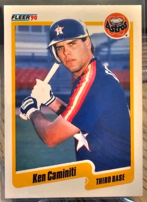 1990 Fleer Ken Caminiti #225 Houston Astros - Image 1 of 2