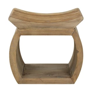 Uttermost Connor Reclaimed Elm Accent Stool Natural Medium - Picture 1 of 3