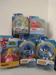 Sonic The Hedgehog Jakks Pacific Super Mario Figures 2.5" - Choose Your Figure - Picture 1 of 30