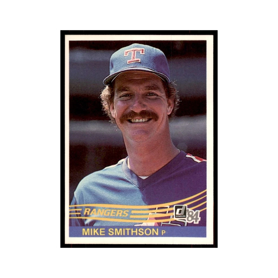 Mike Smithson Rookie 1984 Donruss #221 Texas Rangers Baseball Card NM - Image 1 of 3