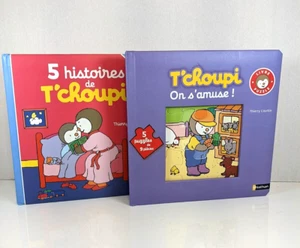 Set of 2 T'choupi Books by Thierry Courtin~5 Histoires & Livre Puzzle - Picture 1 of 6