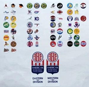 1970 American Basketball Association ABA Replacement Decals - Picture 1 of 5