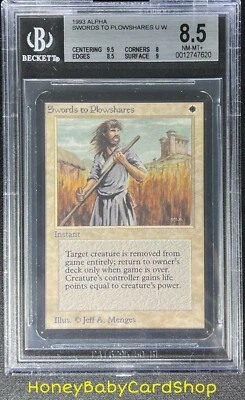 MTG Limited Edition Alpha 1993 Swords to Plowshares BGS 8.5 NM/MT+ 93/94 - Image 1 of 4