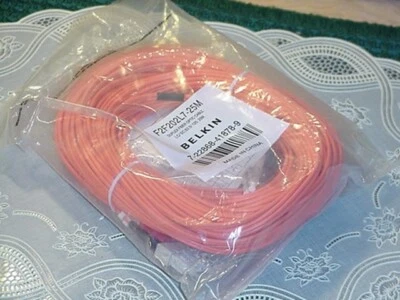 Belkin F2F202L7-25M  Fiber Optic Cable Multi-Mode NEW! - Image 1 of 2
