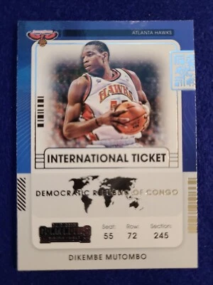 2021-22 Panini Contenders International Ticket Dikembe Mutombo #28 Atlanta Hawks - Image 1 of 2