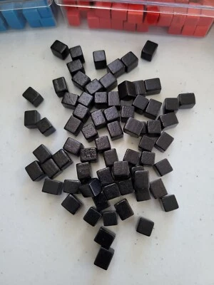 Black RISK Board Game Wood Wooden Replacement Army Pieces Parts 1968 - Image 1 of 2