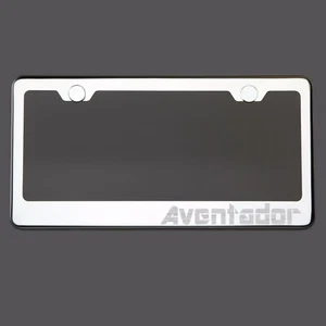 Espejo Cromado Placa Marco Aventador Grabado Láser Metal Tornillo Tapa - Imagen 1 de 8