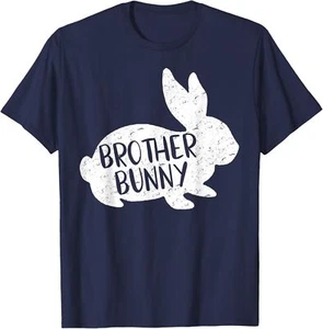 Brother Bunny T-Shirt Hoodie Cute Matching Family Easter Shirt T-Shirt Hoodie - Picture 1 of 17