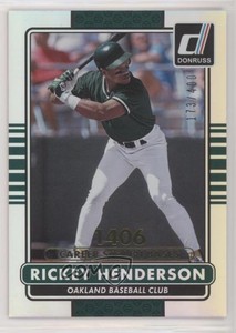 2015 Panini Donruss Stat Line Career /400 Rickey Henderson #181 HOF