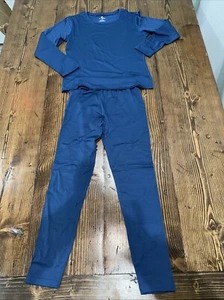Herobiker Women’s Small Blue Ultra-Soft 2 Piece Base Layer Top & Bottom Set - Picture 1 of 14