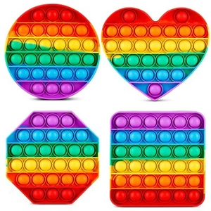 (4er-Pack) Pop It Fidget Spielzeug Pop seine Handschmeichler Strumpfstoffhalter für Kinder Handschmeichler - Bild 1 von 9