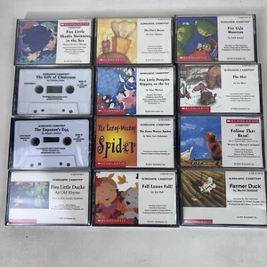 12 Scholastic Audiobook Cassette Tapes Read Along Vtg 1995-2004 New Sealed c2b - Picture 1 of 9