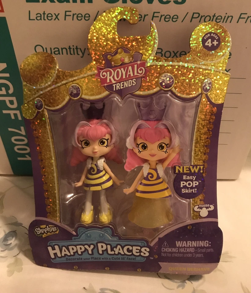 SHOPKINS HAPPY PLACES TENDÊNCIAS REAIS QUEEN BEEHAVE COM SAIA POP FÁCIL NOVA - Imagem 1 de 1