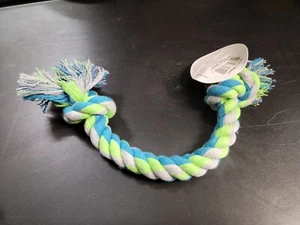 Dog rope toy walmart brand 10 inch long. Brand new with tags green, blue, grey - Picture 1 of 9