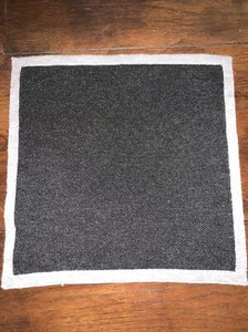 Brooks Brothers Black + Grey Edge Pocket Scarf Brand New RRP £95 Silk/ Cashmere - Picture 1 of 6
