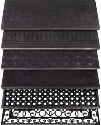 Stufenmatten aus Gummi Gummistufenmatte für Außen Antirutschmatte Treppenauflage - Bild 1 von 4