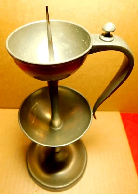 Candelabro Royal Holland Daalderop ~ Peltre 10 1/2" Alto Raro De Colección Años 20 Foto 1 de 4