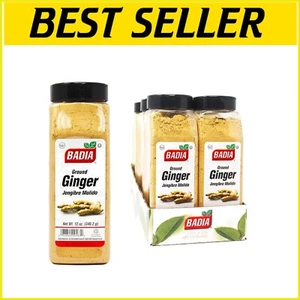 Versatile 12 Ounce Ginger Ground, Ideal for Asian Cuisine and Baking - Pack of 6 - Picture 1 of 6