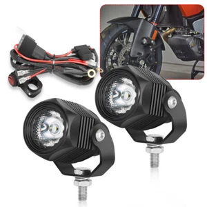 Fit For KAWASAKI KLR 650 2022-2024 KLR650 LED Round Driving Lights Spot Pods UTV - Foto 1 di 20