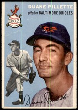 1954 TOPPS DUANE PILLETTE 107 GOOD BASEBALL BALTIMORE ORIOLES