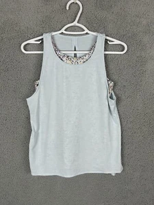 Athleta Girl tank top junior teen XL 14 blue 2 in 1 layered scoop neck stretch - Picture 1 of 13