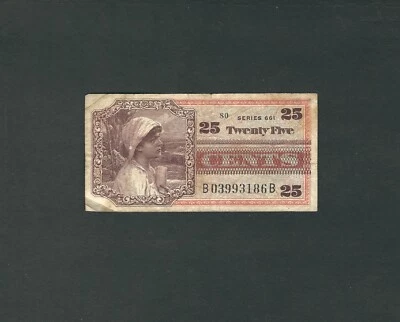 Military  Payment  Certificate - 25 Cents, Series 661 - Image 1 of 2