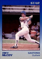 1989 Gastonia Rangers Star #12 Trey McCoy Augusta Georgia Virginia Beach VA Card