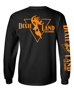 Dixie Land Outdoors Men's Long sleeve bowhunter t shirt Deer Skull bow hunting