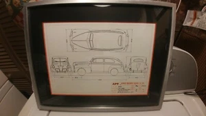 RARE Altrust Precision Tooling Mattel Toy Die Cast 1941 Ford Car Blueprint Frame - Picture 1 of 10
