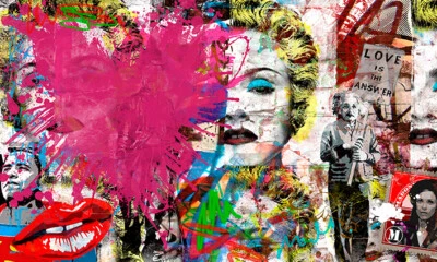 MADONNA EINSTEIN ON STRETCHED CANVAS PRINTS FRAMED URBAN ART ARTWORK DECOR OBAMA - image 1 of 3