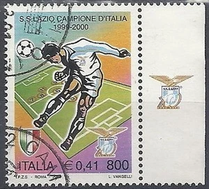 2000 ITALIA USATO LAZIO CAMPIONE D'ITALIA DI CALCIO APPENDICE AQUILA A DESTRA - Picture 1 of 1