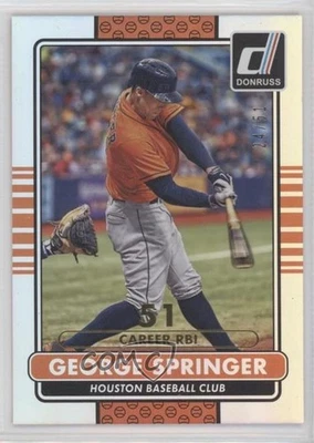2015 Panini Donruss Stat Line Career /51 George Springer #93 - Image 1 of 2