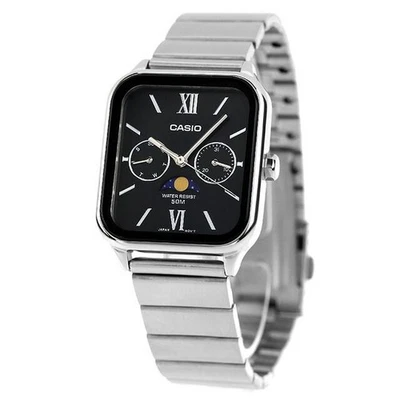 Cuarzo CASIO MTP-M305D-1A2VDF para hombre esfera negra plata acero inoxidable 44,5 mm Foto 1 de 4