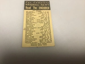 Cincinnati Reds, 1941 Pocket Schedule, The Enquirer - Picture 1 of 2