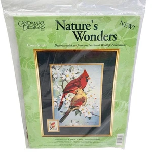 Candamar Designs Natures Wonders coppia cardinale 50830 kit punto croce 11x14" - Foto 1 di 2