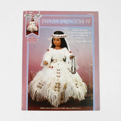 Fibre Craft Indian Princess IV 1995 Pamphlet For Crochet & Beadwork - Image 1 of 4