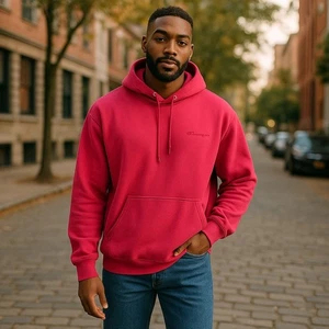 Carhartt Hoodie Pullover Sweatshirt XL Tall Rot Polyester Fleece No Hoodie Strin - Bild 1 von 9