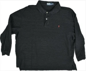Polo Ralph Lauren Men's Gray Long-Sleeve Classic-Fit Cotton Polo Shirt 3XB - Picture 1 of 5