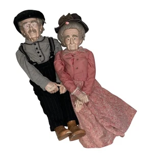 "Muñecas de porcelana William Wallace Jr. 1989 32"" abuela y abuelo país realista" - Imagen 1 de 12