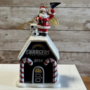 2016 San Diego Chargers Gingerbread House Ornament Danbury Mint -- OVP - Bild 1 von 9