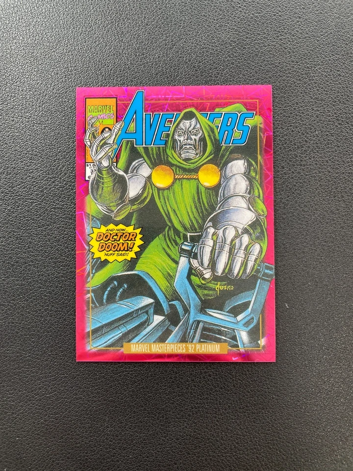 2024 Marvel Masterpieces'92 Platinum Doctor Doom Pink Lasers 690/692 BJQM - Image 1 of 4