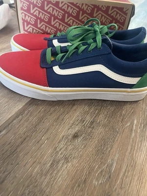 VANS Nuevo Talla 3.5 Juvenil Retro Vieja Escuela Colorido Zapatos de Monopatín Patín Foto 1 de 4